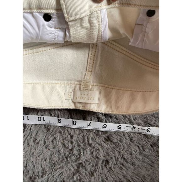 NWT Ted baker white barrel leg denim jeans size 27 - Picture 4 of 9
